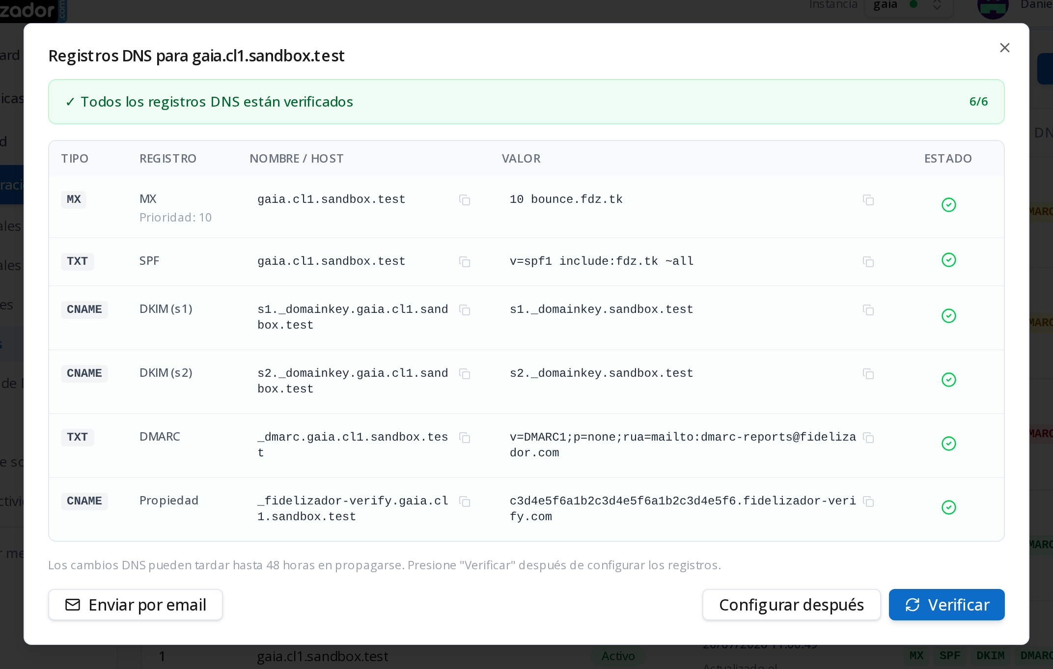 Fidelizador: los registros DNS exactos para validar tu dominio